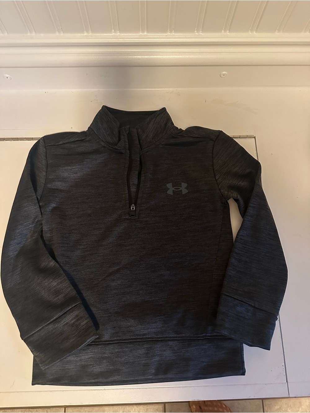 Under Armour Boys' Charcoal Heather 1/4 Zip Pullover